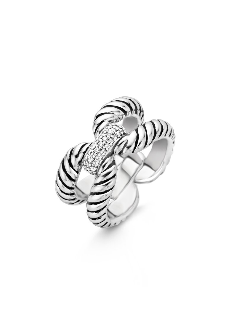 Bague argent 925, torsadé