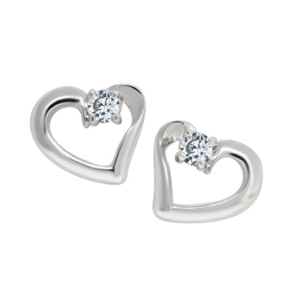 Boucles d'oreilles pour femme en argent 925, coeurs, zircons
