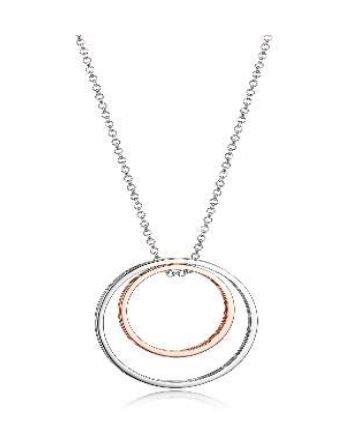 Pendantif argent 925, 2 cercles