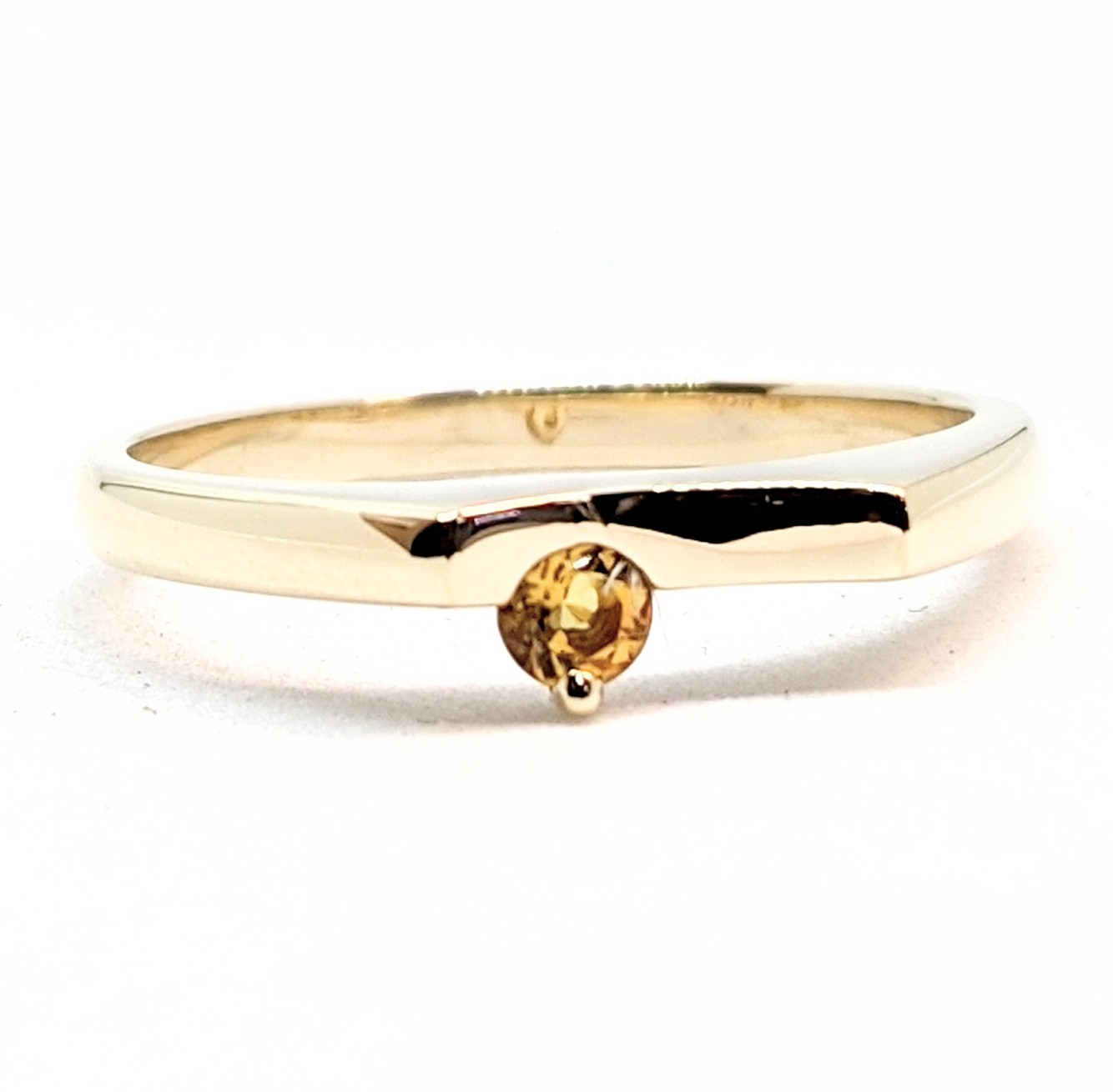 Bague or 10K, pierre de naissance naturelle