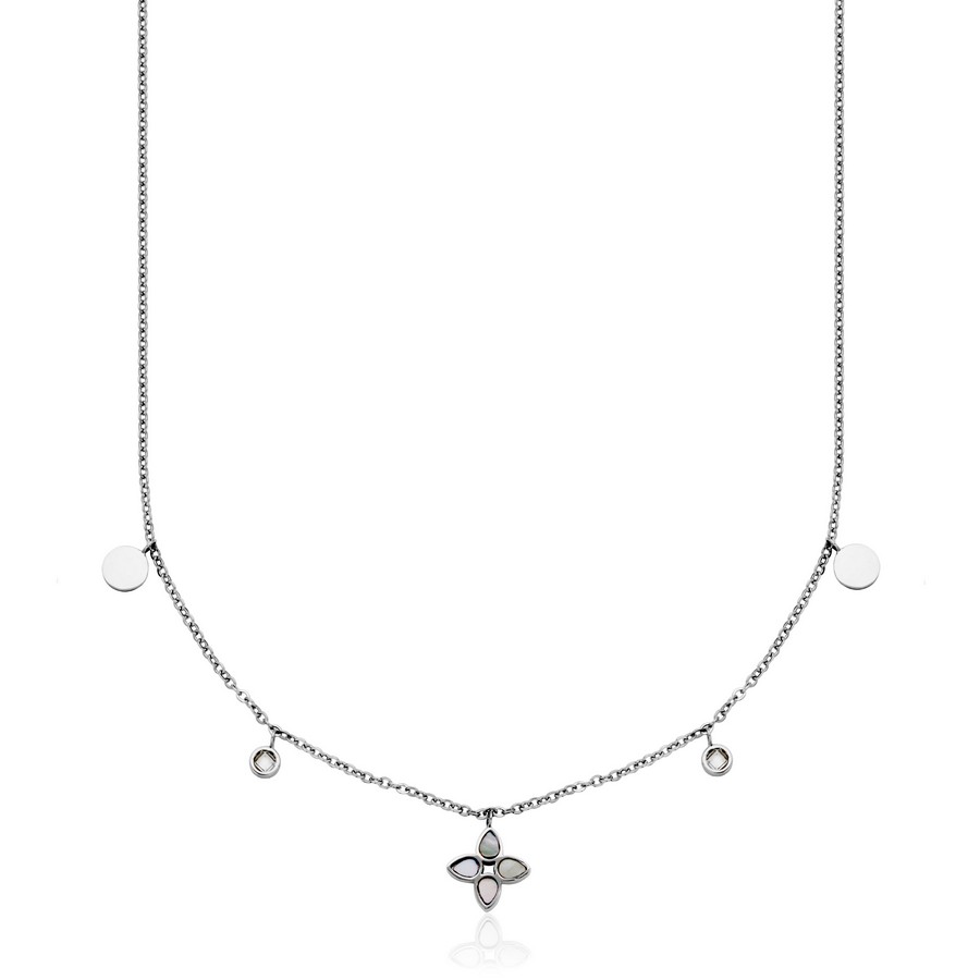 Collier pour femme en stainless, cubic zirconium - T0XG180116 - Steelx