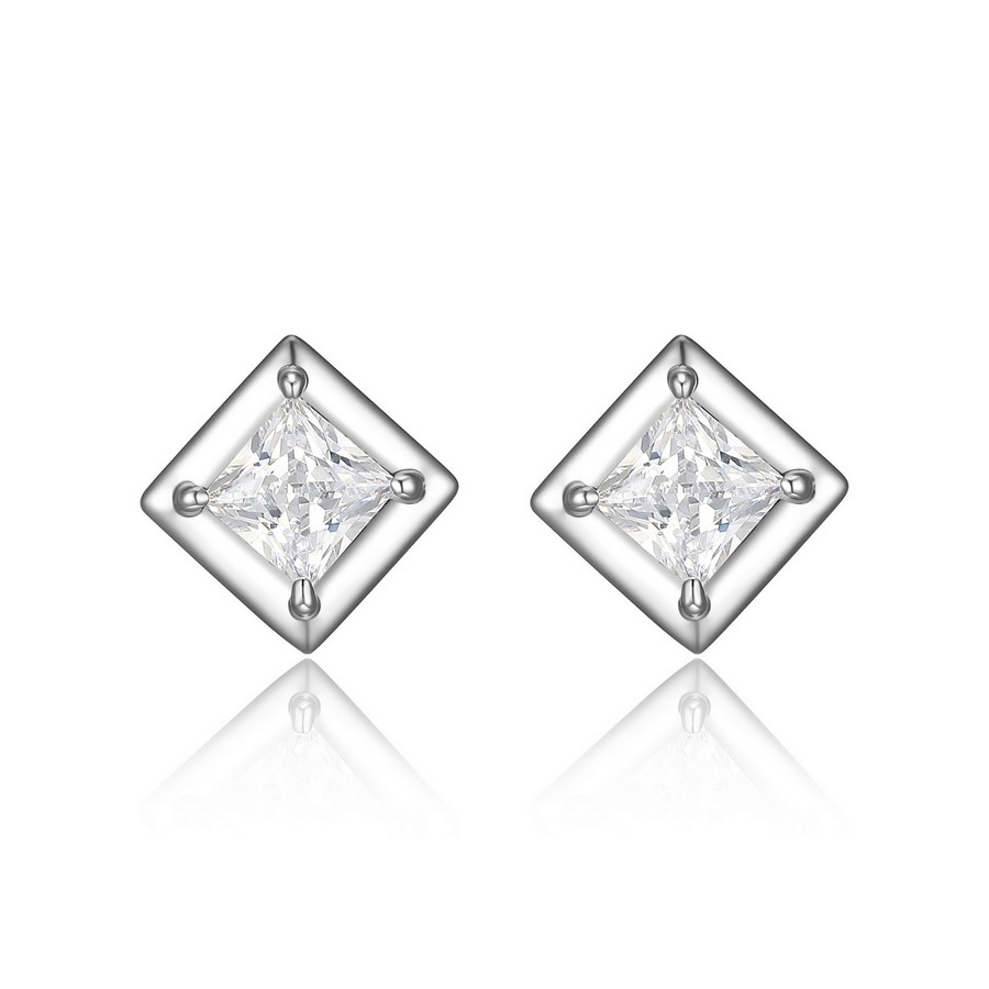 Boucles d'oreilles pour femme en argent 925, cubic zirconium