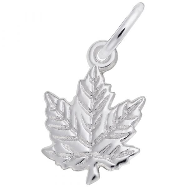 Pendentif en argent 925, feuille d'érable