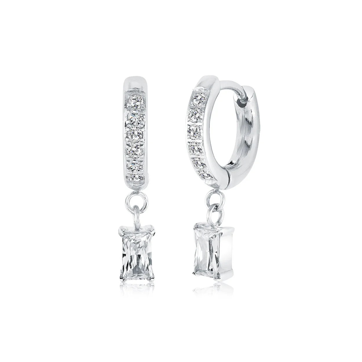 Boucles d'oreilles pour femme en stainless, cubic zirconium - SEA467 - Italgem