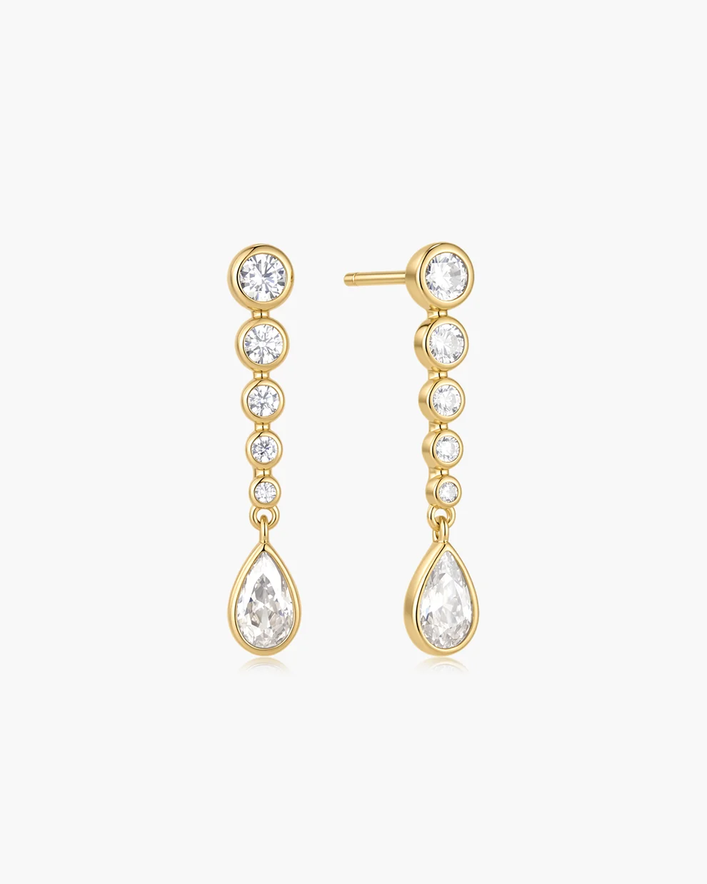 Boucles d'oreilles pour femme en argent 925, cubic zirconium - E076-17G - Ania Haie