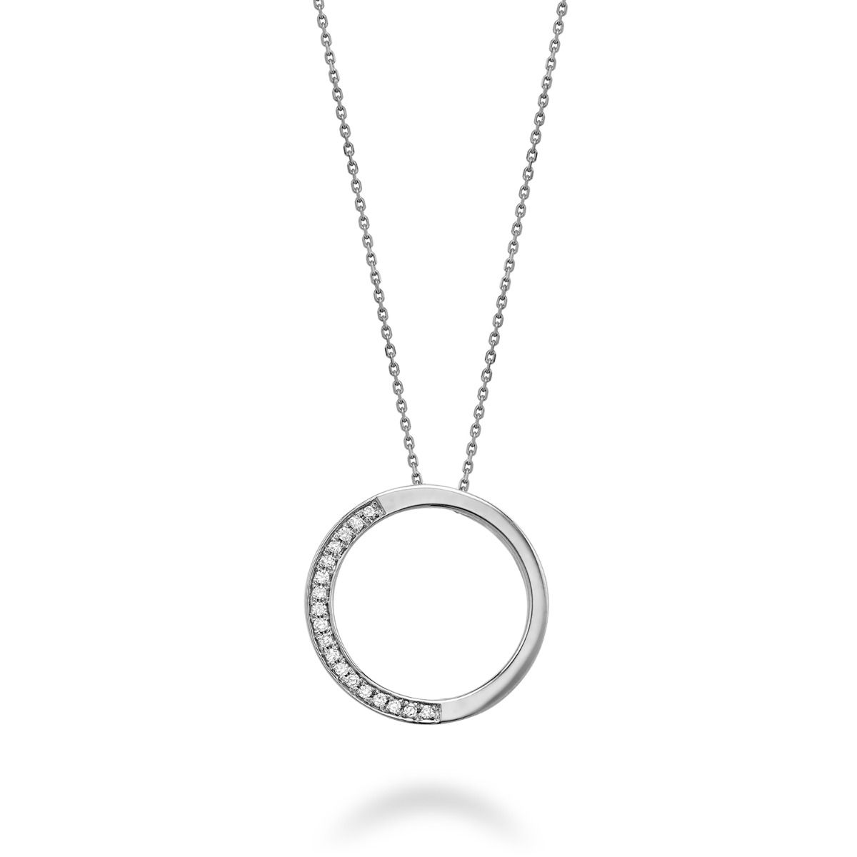 Pendantif or 10K, 18 diamants pour 5 points total, cercle