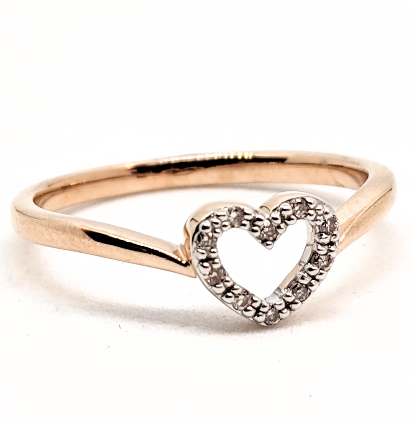 Bague or 10K, 10 diamants pour 0.05 carat