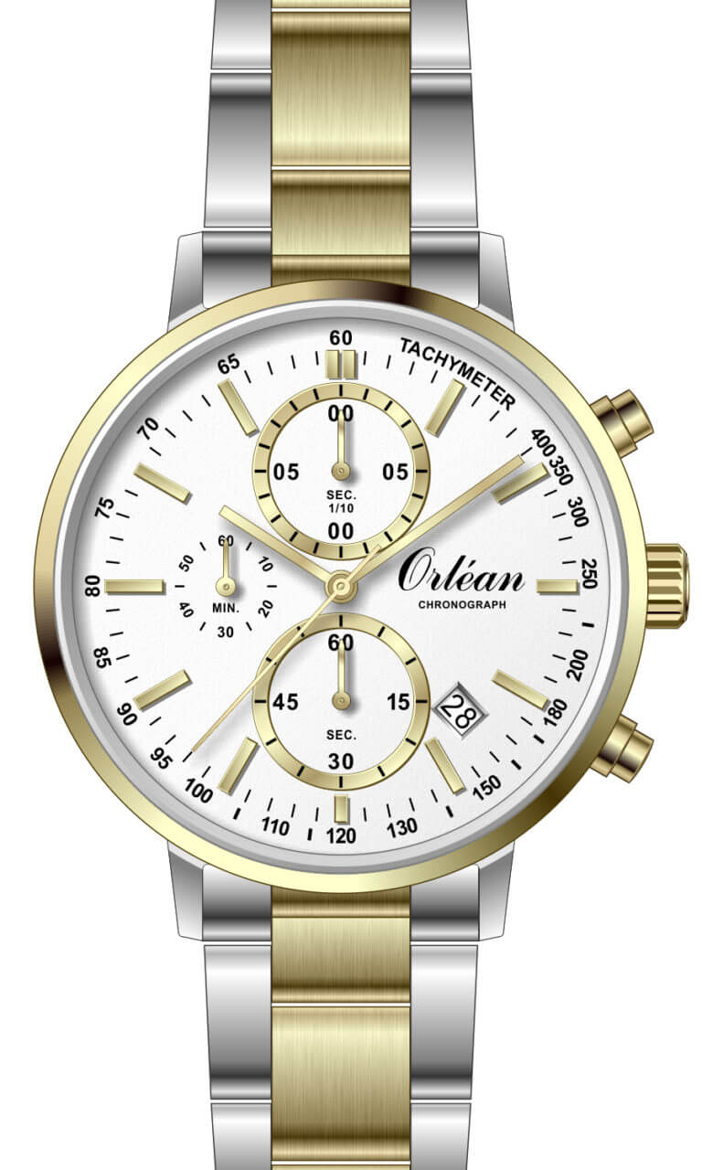 Montre pour homme en stainless, chronographe, 3ATM - ME3514 - Orléan