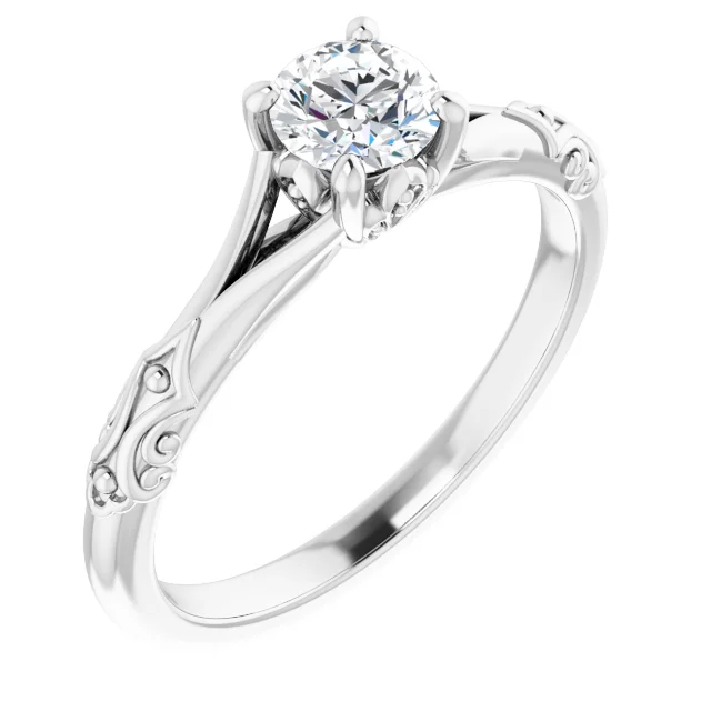 Bague pour femme en or 14k, 1 diamants VS-1, H pour 0.40 carat - 124519 - Stuller