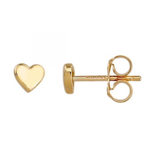 Boucles d'oreilles pour femme en or 10k, coeurs