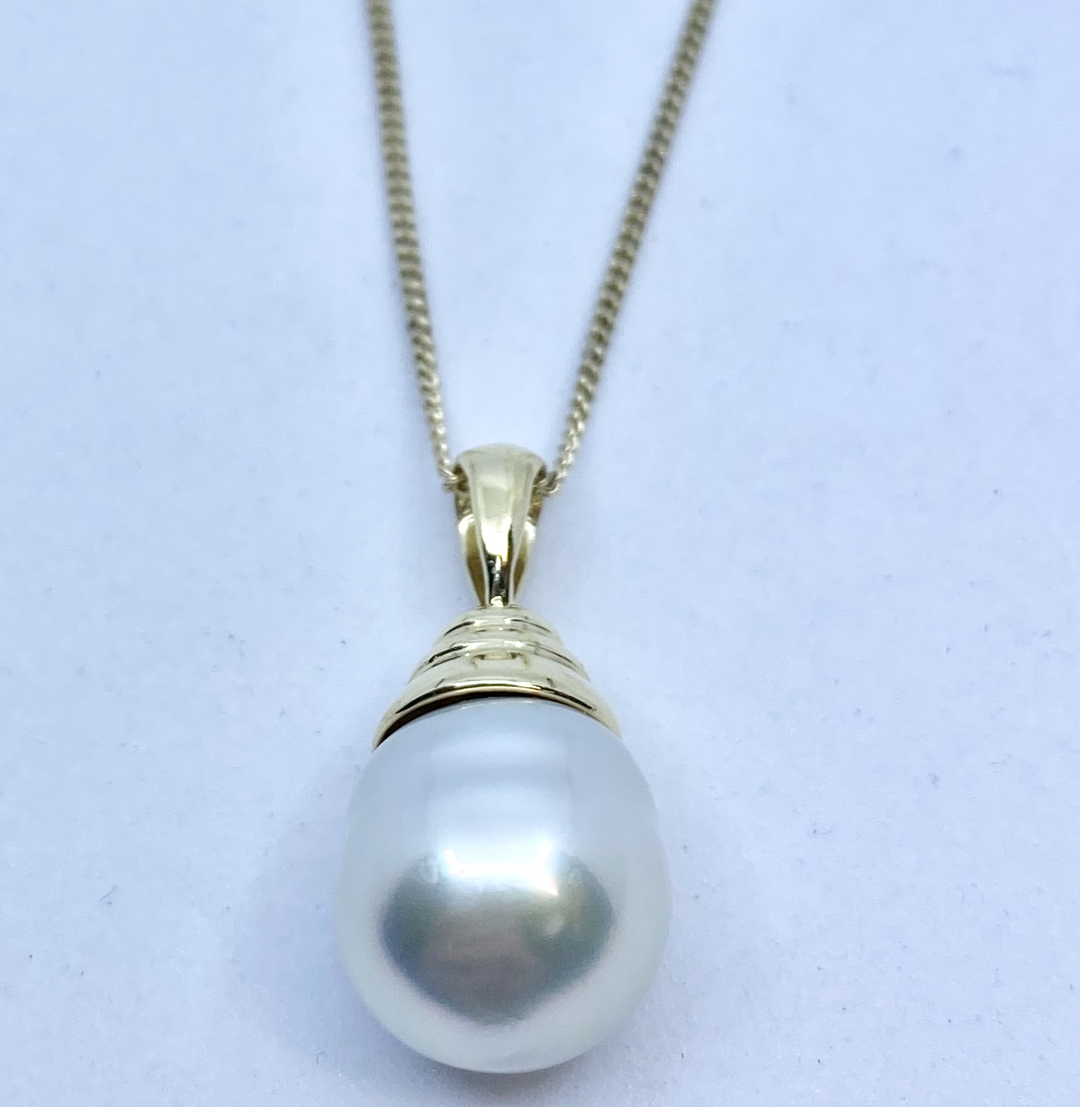 Pendentif pour femme en or 14K, perle des mers du sud 12.5mm