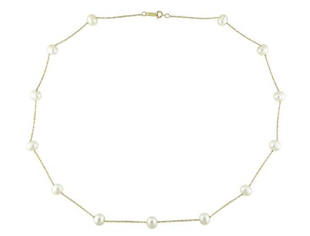 Collier de perles en or 10K, perles de culture 5.5-6mm
