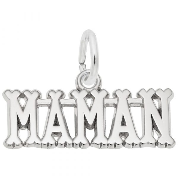 Pendentif en argent 925, maman