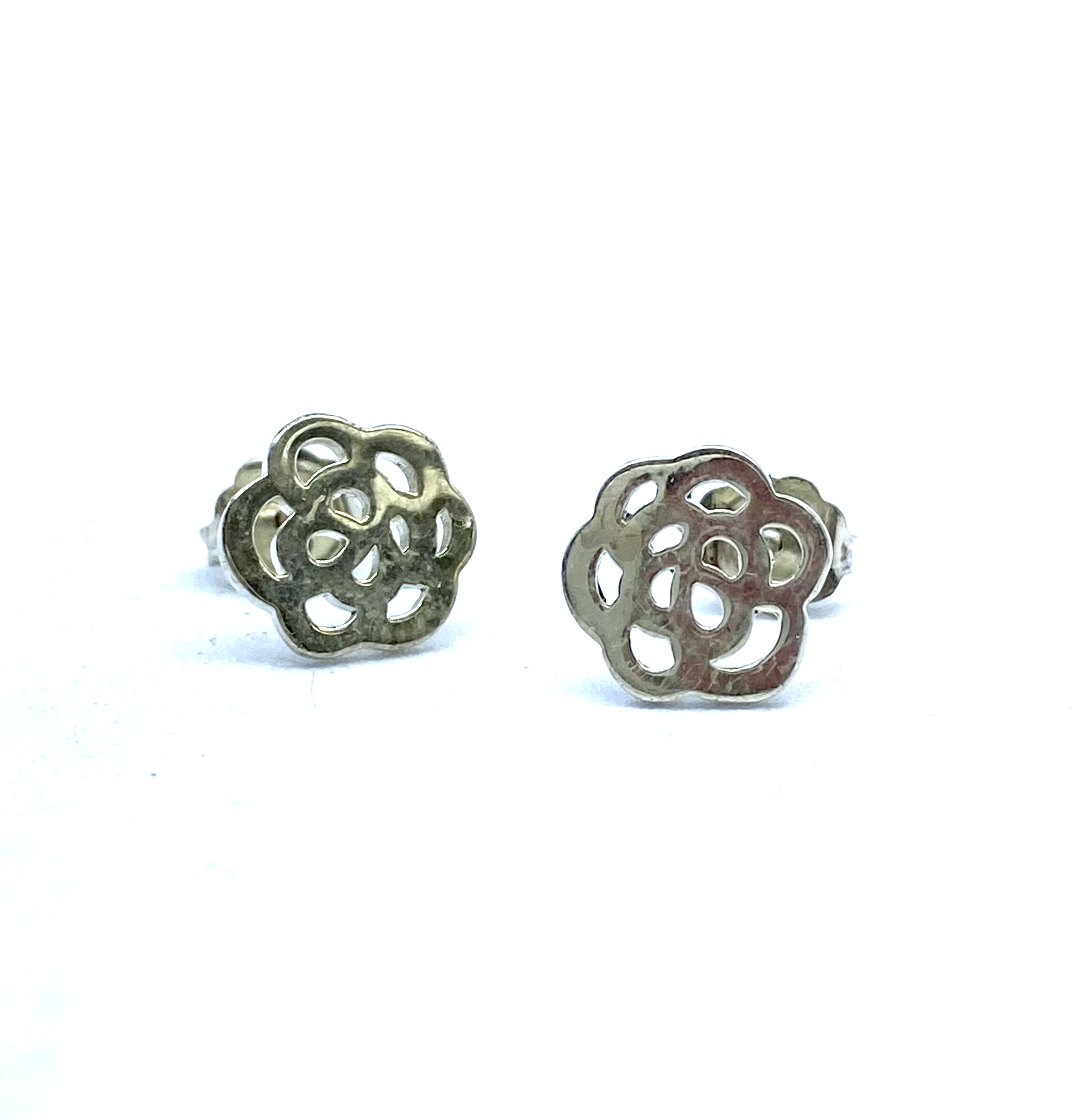Boucles d'oreilles pour femme en argent 925, rose