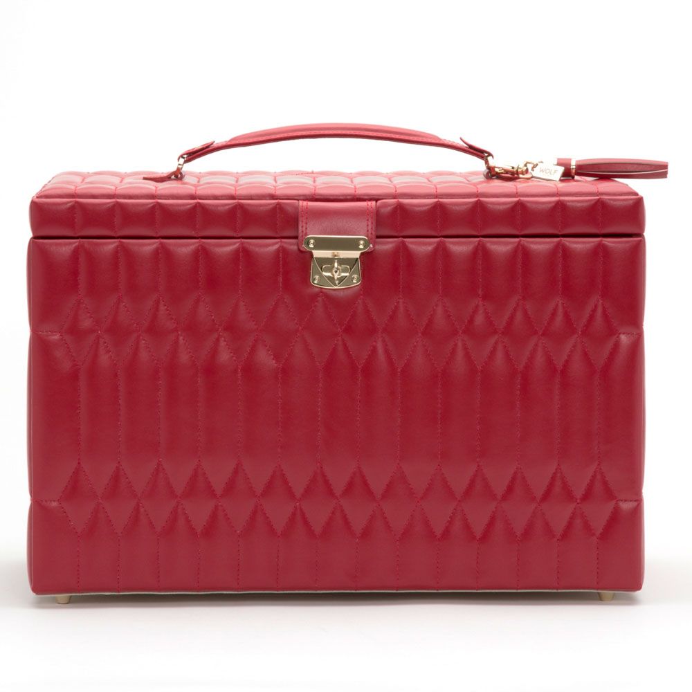 Coffre à bijoux Caroline en cuir véritable, XLarge - 329572 - Wolf