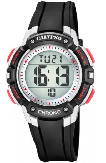 Montre enfant, stainless, bracelet silicone, 10ATM, chrono