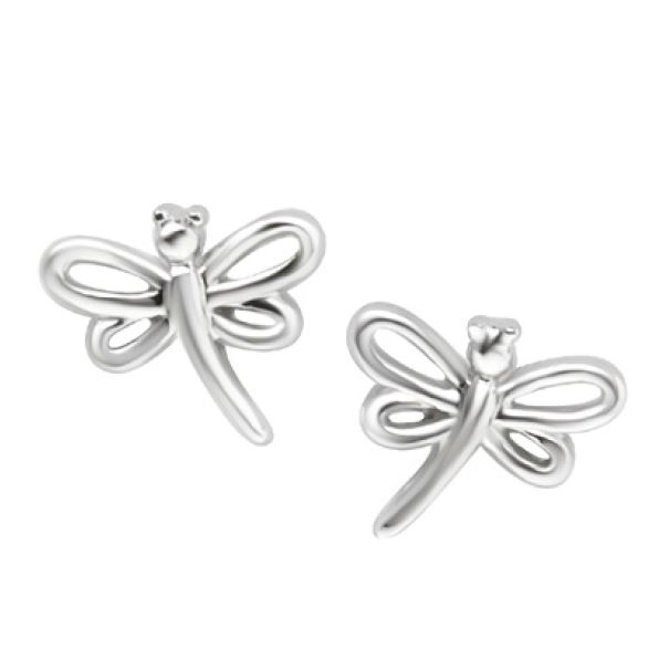 Boucles d'oreilles en argent 925, libellules - L04E - Legend