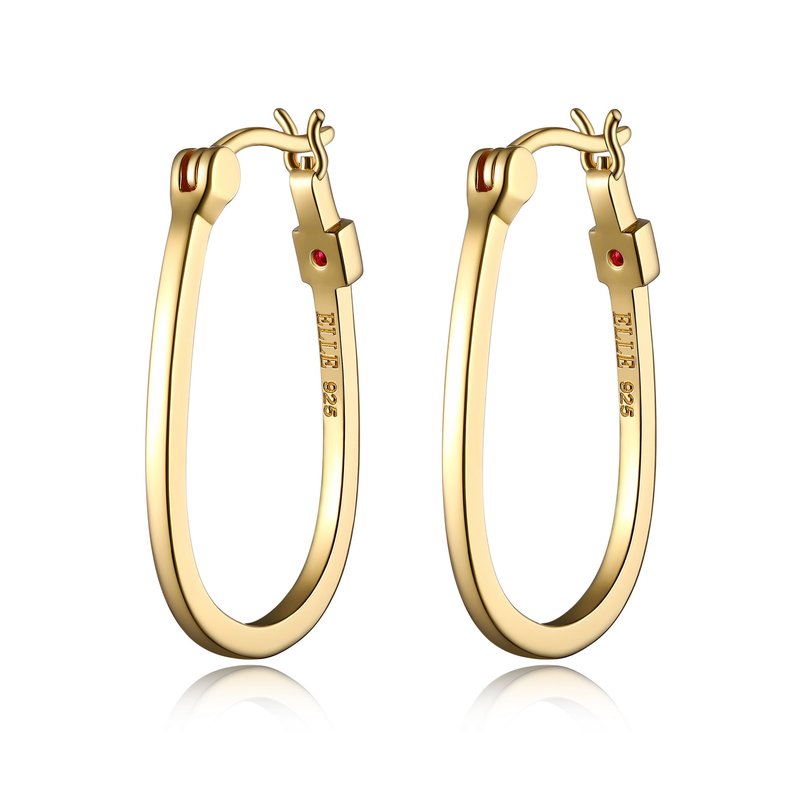 Boucles d'oreilles unies pour femme en argent 925