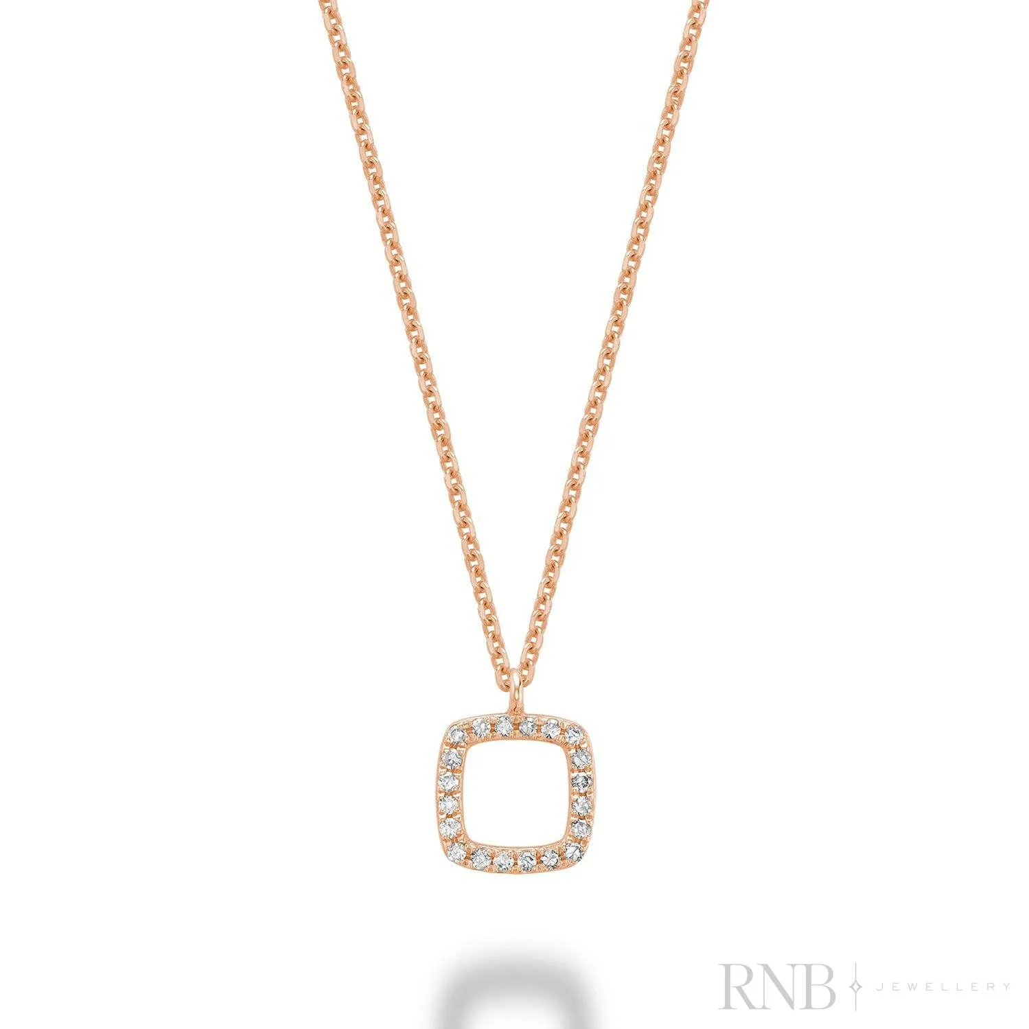 Pendentif pour femme en or 14k, 20 diamants I-1 HI pour 0.06 carat - 09-04CCUR - RNB