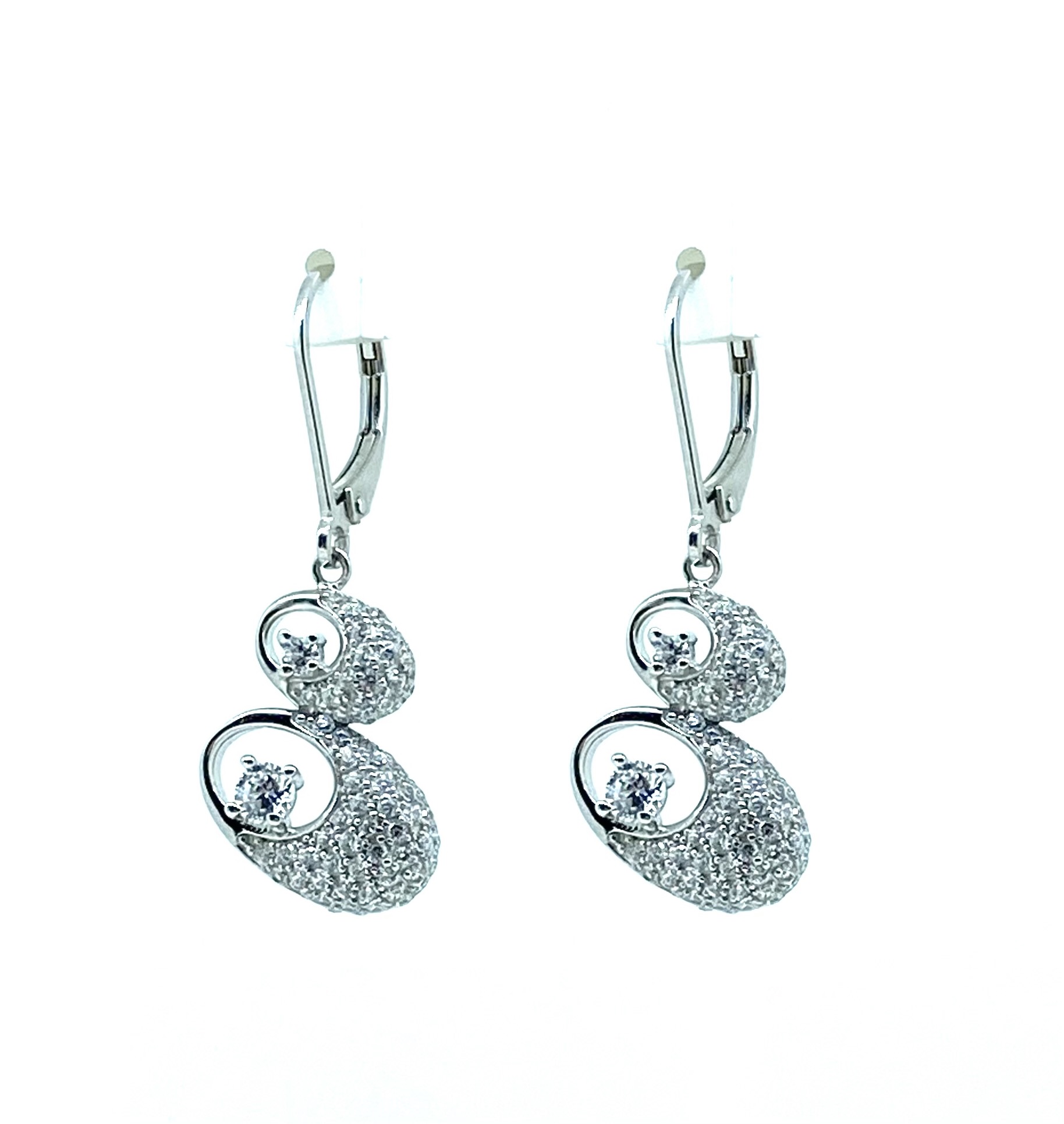 Boucles d'oreilles pour femme en argent 925, cubic zirconium - BO419 - Divers