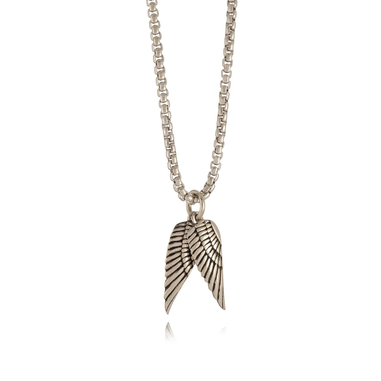 Collier pour homme en stainless, ailes - SP318 - Italgem