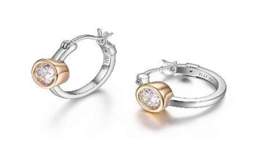 Boucles d'oreilles pour femme en argent 925, zircons, fourchettes