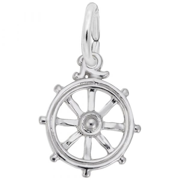 Pendentif en argent 925, gouvernail