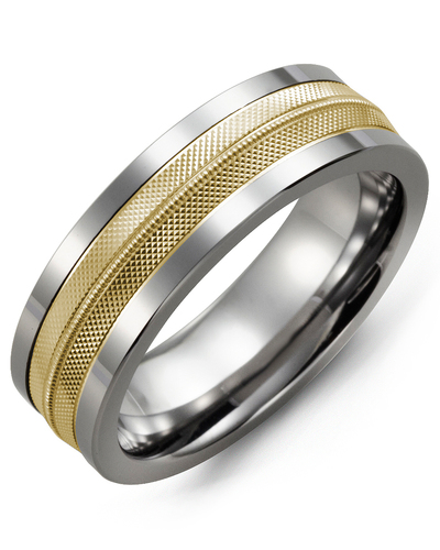 Bague or 10K et tungstène