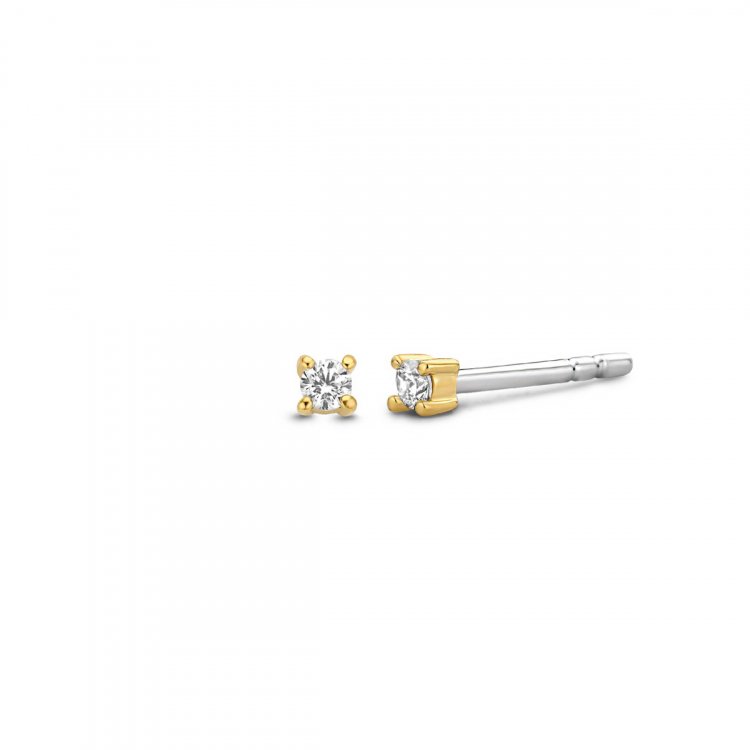 Boucles d'oreilles argent 925, stud à zircon