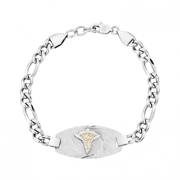 Bracelet médical stainless, figaro