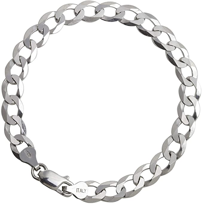 Bracelet en argent 925, gourmette