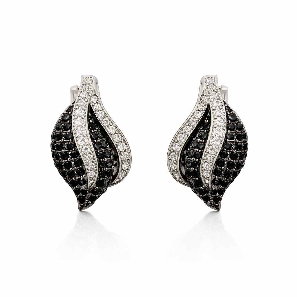 Boucles d'oreilles pour femme en argent 925, cubic zirconium - BO571 - Divers
