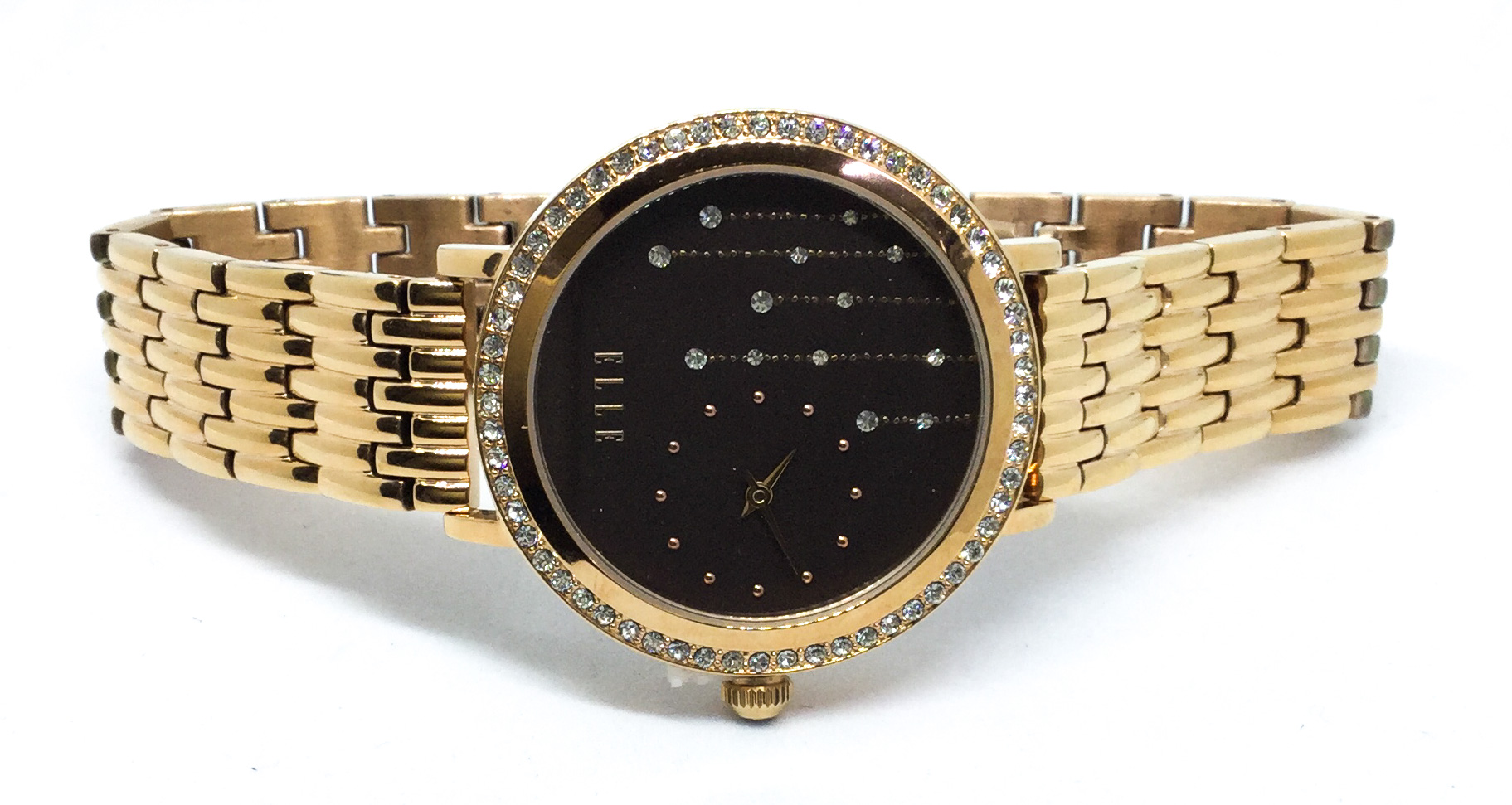Montre femme, stainless,cadran entouré de pierres