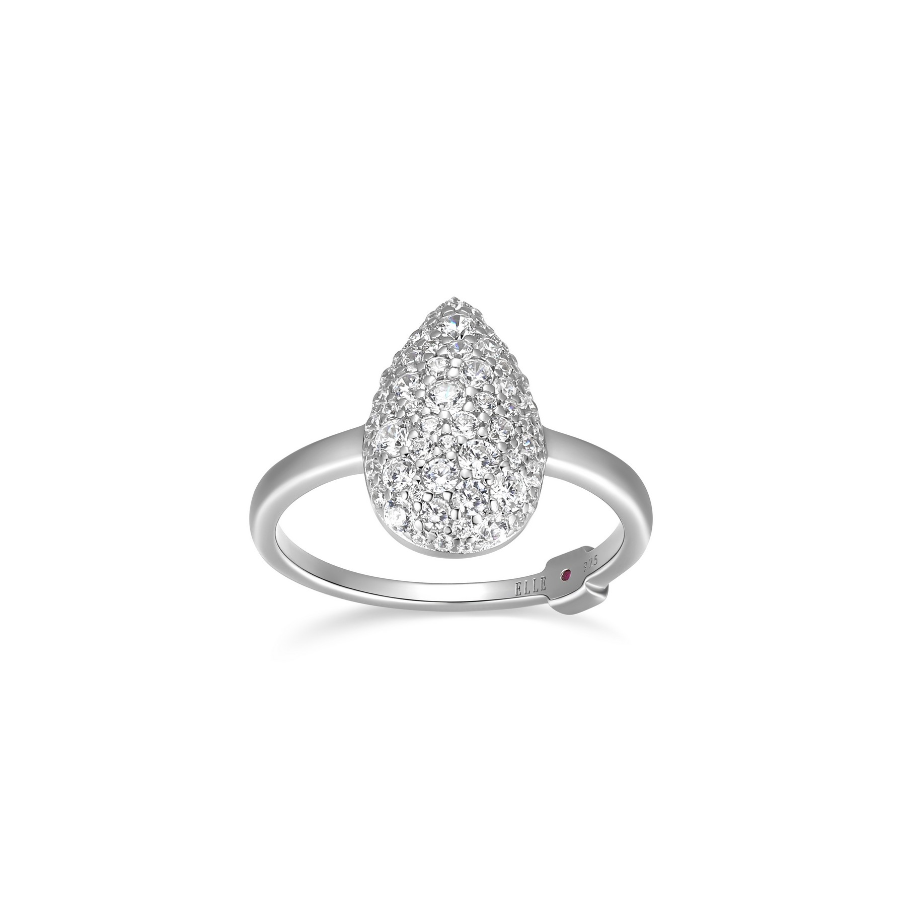 Bague pour femme en argent 925, cubic zirconium, goutte - R4LAFL00AC - ELLE