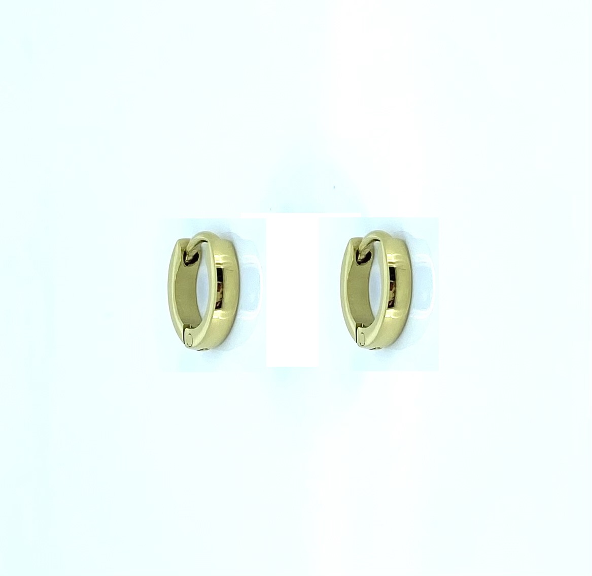 Boucles d'oreilles unies pour femme en stainless - BO-NATH090-G - Nathalie Belanger