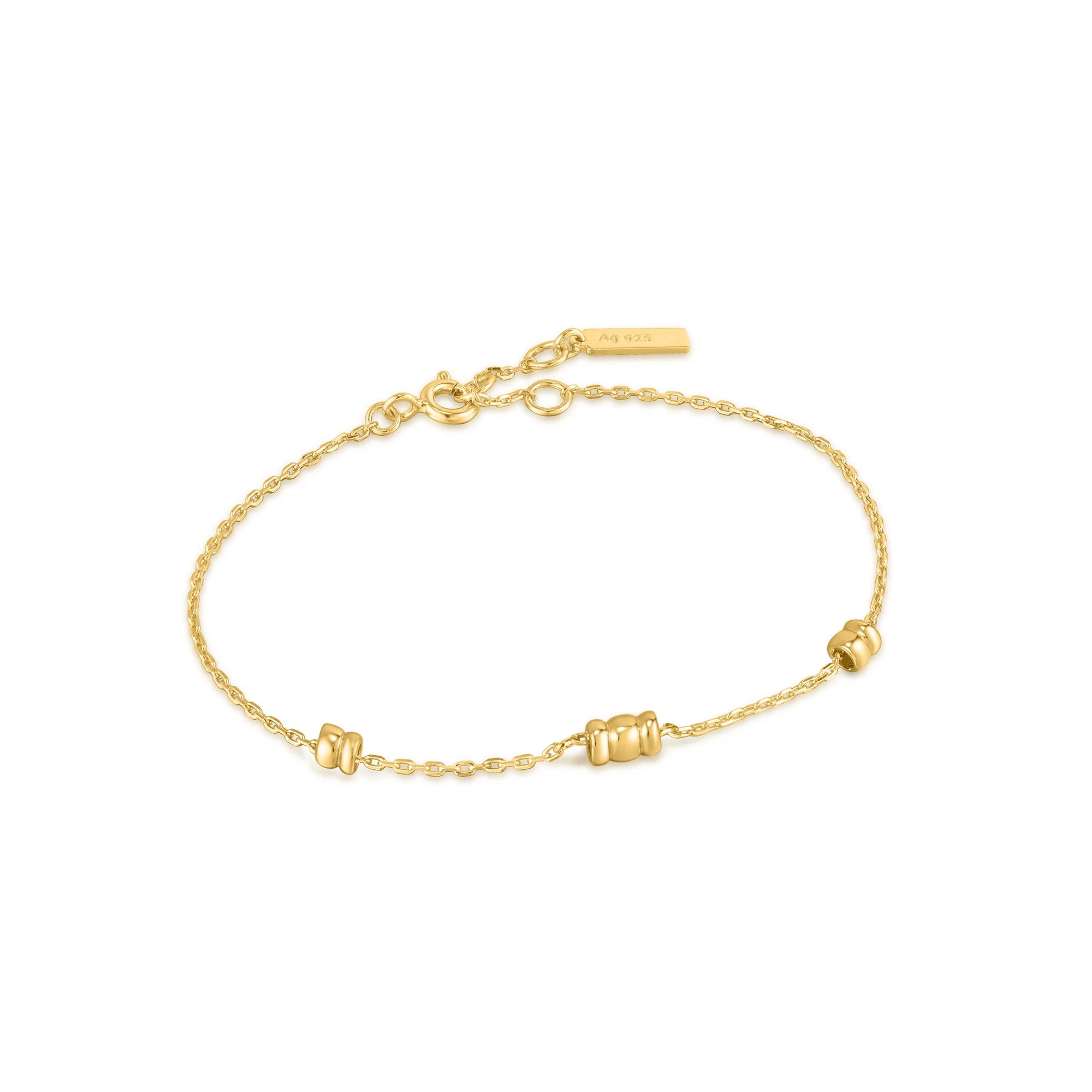 Bracelet pour femme en argent 925, boules - B038-01G - Ania Haie
