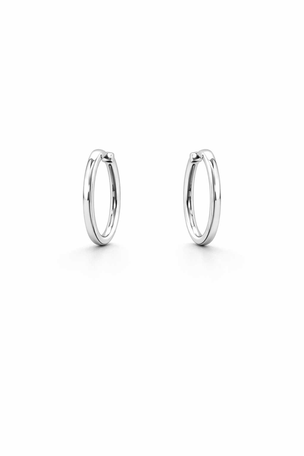 Boucles d'oreillles unies pour femme en stainless - BO-NATH100-13-W - Nathalie Belanger