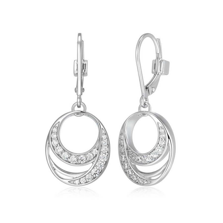 Boucles d'oreilles pour femme en argent 925, cubic zirconium - R2LCUQ00003 - ELLE