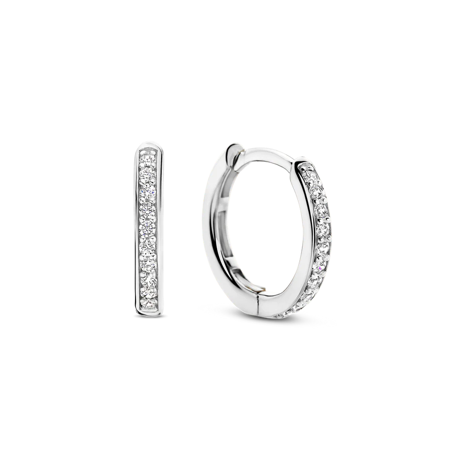 Boucles d'oreilles pour femme en argent 925, cubic zirconium