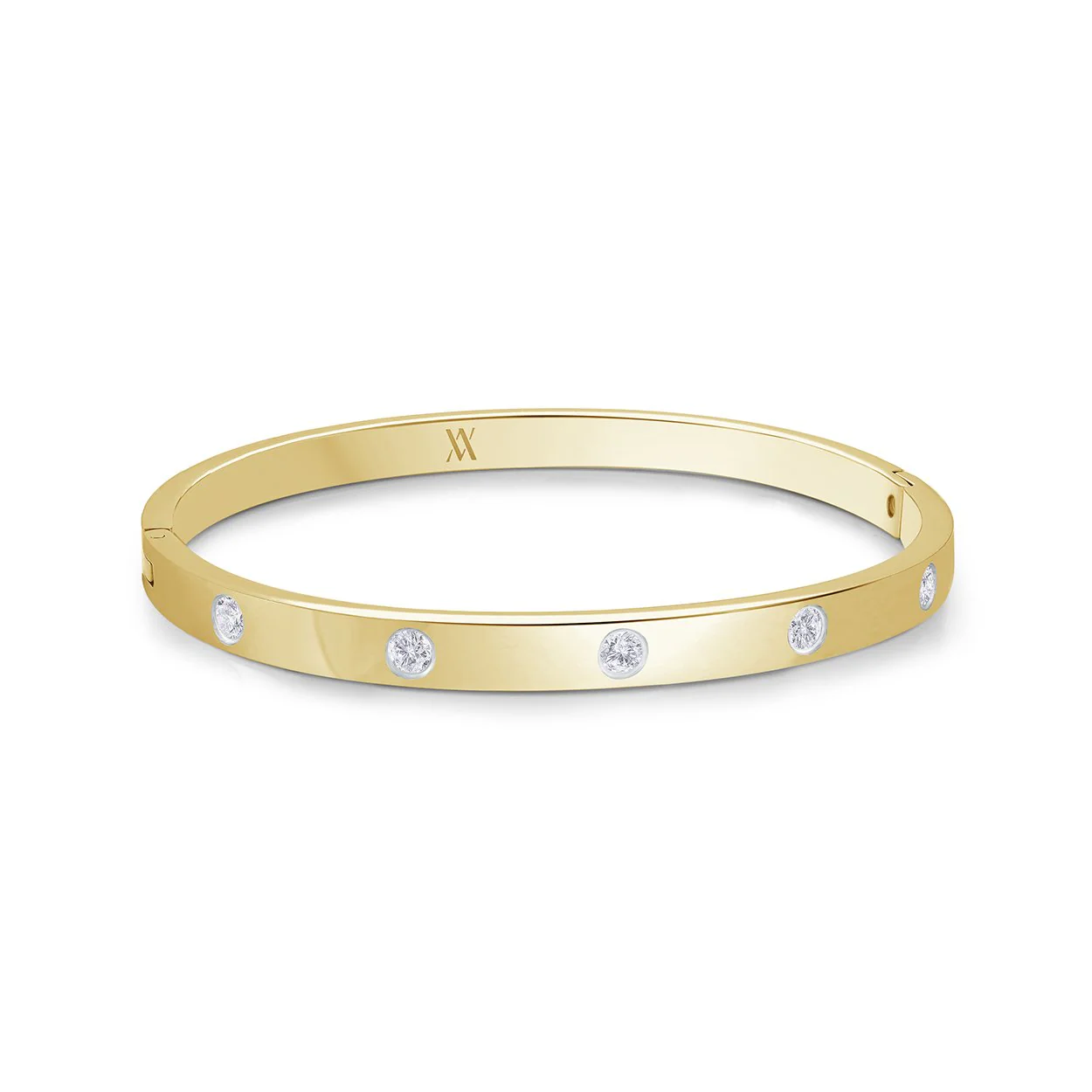 Bracelet rigide pour femme en stainless, cubic zirconium - SWBG114-GO - Italgem