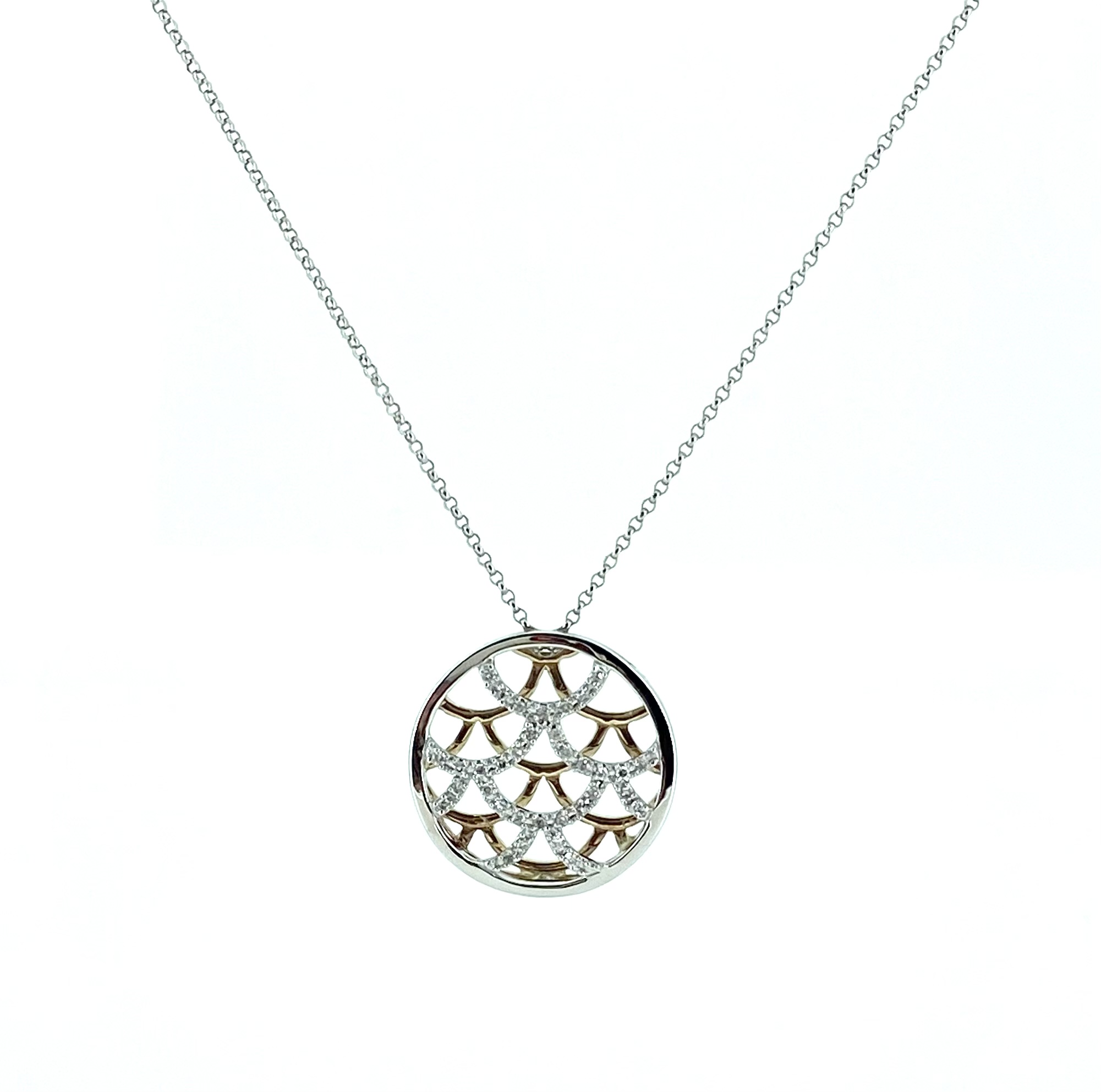 Pendentif pour femme en or 10k, 0.15 carat de diamants