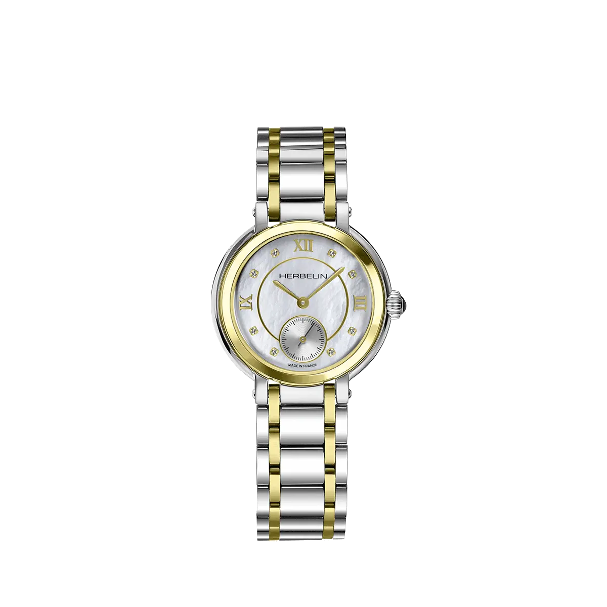 Montre pour femme en stainless, 5ATM, verre saphir, mouvement suisse - 10630BT59 - Michel Herbelin