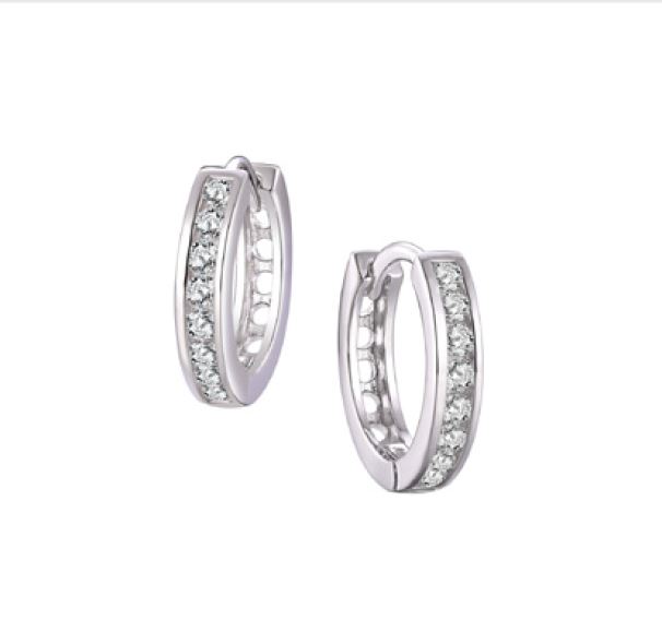 Boucles d'oreilles pour femme en argent 925, cubic zirconium - L174E - Legend