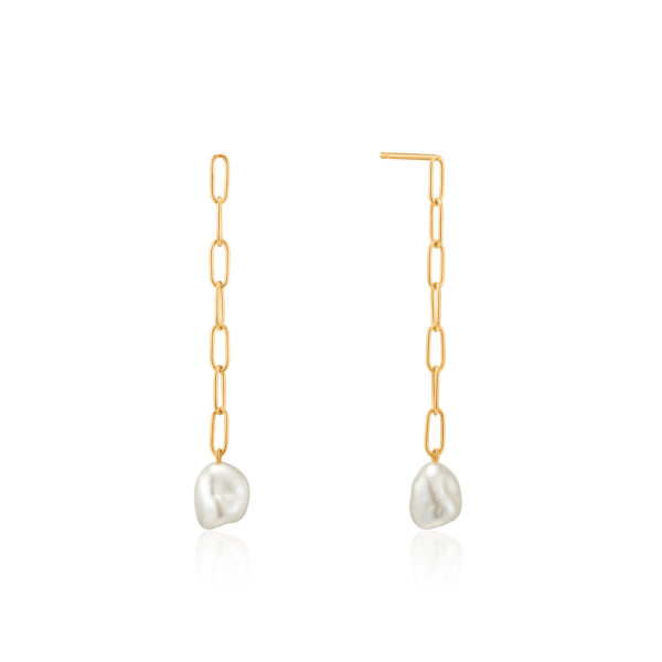Boucles d'oreilles argent 925, perle pendante