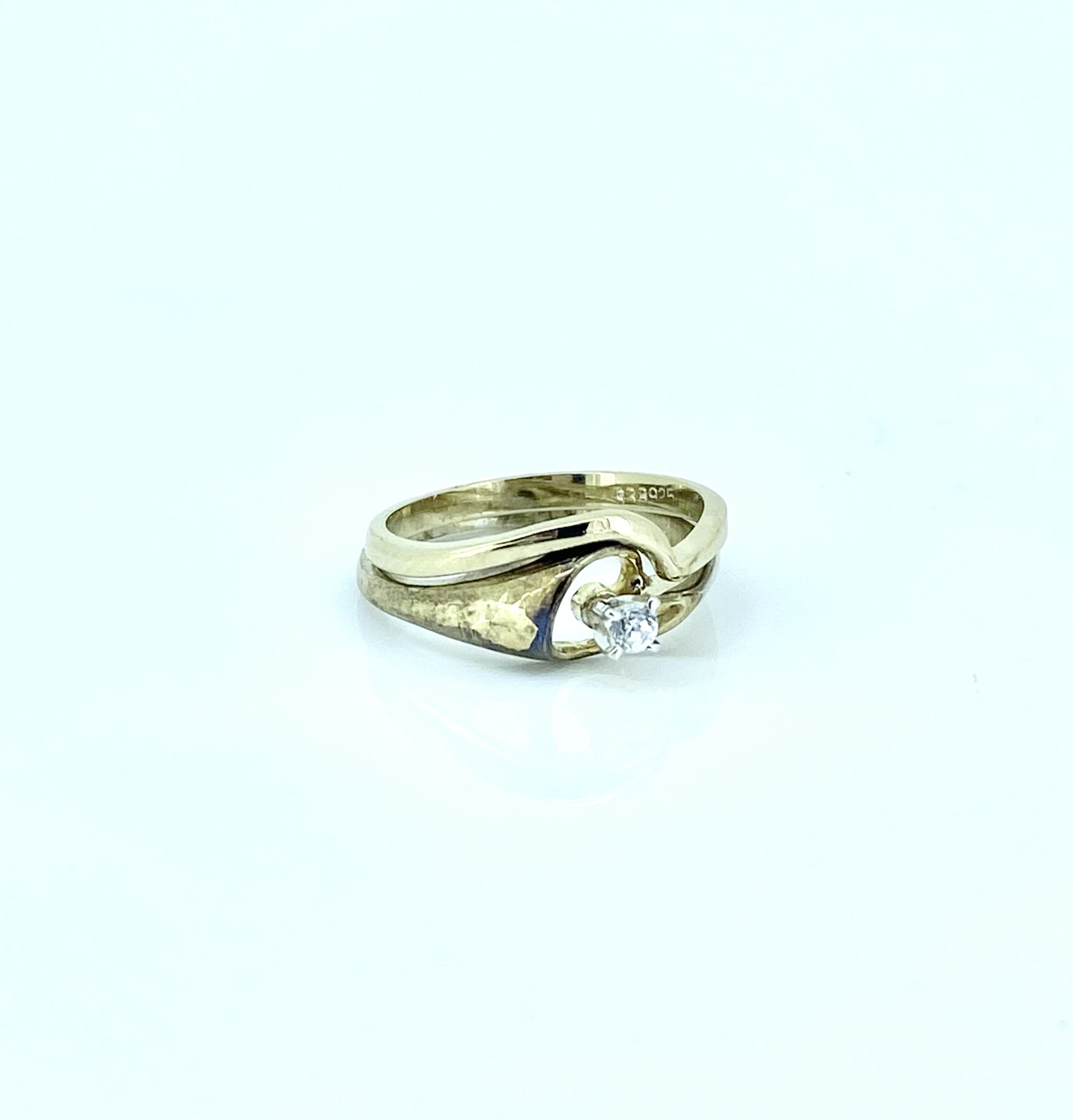 Alliance pour femme en argent 925, zircons