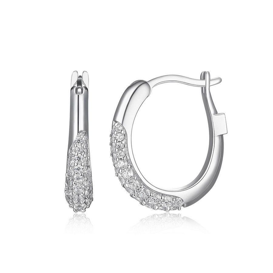 Boucles d'oreilles pour femme en argent 925, cubic zirconium