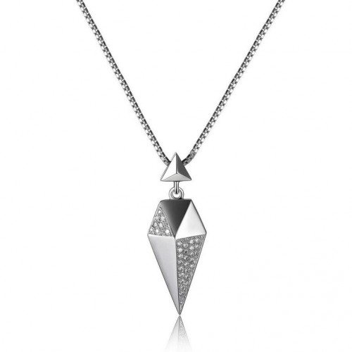 Pendentif pour femme en argent 925, zircons