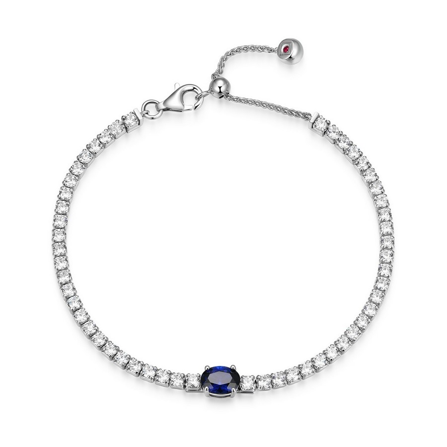 Bracelet pour femme en argent 925, saphir fabriqué en laboratoire, cubic zirconium - R1LARH0244 - ELLE