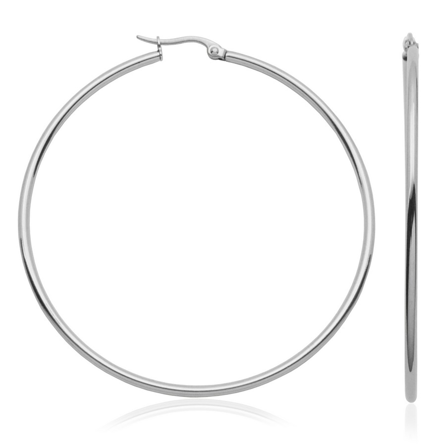 Boucles d'oreilles pour femme en stainless, 70mm