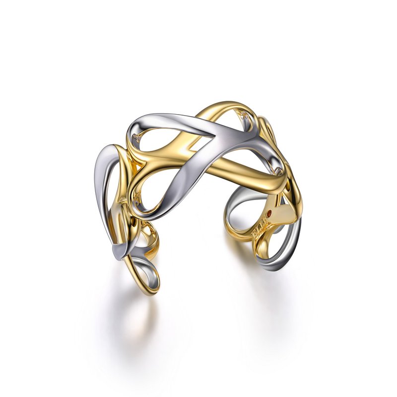 Bague ouverte argent 925 2tons 'infini'